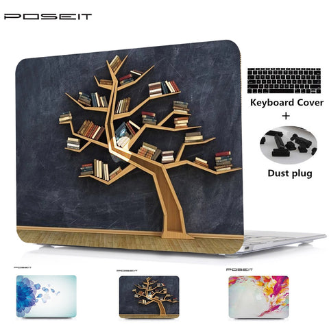 POSEIT For Apple Macbook Air 11 13 Plastic Hard Case Cover for Macbook Pro Retina 12 13 15 Laptop Shell+Keyboard Cover+Dust Plug