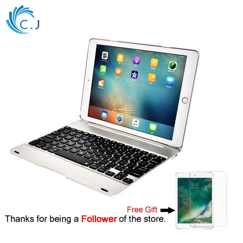 CJ Bluetooth Wireless Keyboard Case Cover for Apple 2017&2018 New IPad,IPad Pro 9.7/iPad Air 1/ 2  foldable keyboard